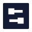 Settings icon with solid sharp style