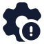 Settingserror icon with solid standard style