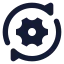 Setup icon with solid standard style