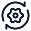 Setup icon with stroke rounded style
