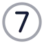 Sevencircle icon with twotone rounded style