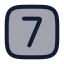 Sevensquare icon with duotone rounded style