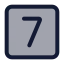 Sevensquare icon with duotone standard style