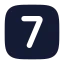 Sevensquare icon with solid rounded style
