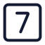 Sevensquare icon with stroke standard style