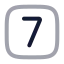 Sevensquare icon with twotone rounded style