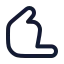 Shaka icon with stroke rounded style