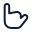 Shaka icon with stroke rounded style