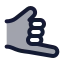 Shaka icon with duotone rounded style