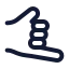 Shaka icon with stroke rounded style