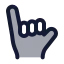 Shaka icon with duotone rounded style