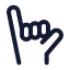 Shaka icon with stroke standard style