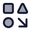 Shapecollection icon with duotone standard style