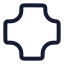 Shapes icon with stroke rounded style