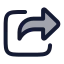 Share icon with duotone rounded style