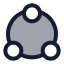 Share icon with duotone rounded style