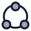 Share icon with duotone standard style