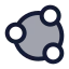 Share icon with duotone rounded style