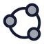 Share icon with duotone standard style