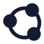 Share icon with solid sharp style