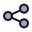 Share icon with duotone rounded style
