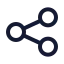 Share icon with stroke rounded style
