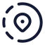 Sharelocation icon with stroke rounded style