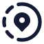 Sharelocation icon with solid standard style