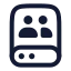 Shareddrive icon with stroke rounded style