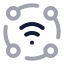 Sharedwifi icon with twotone rounded style