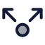 Sharing icon with duotone standard style