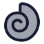 Shell icon with duotone standard style