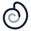 Shell icon with twotone rounded style