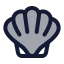 Shellfish icon with duotone rounded style