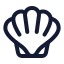 Shellfish icon with stroke rounded style