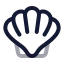 Shellfish icon with twotone rounded style