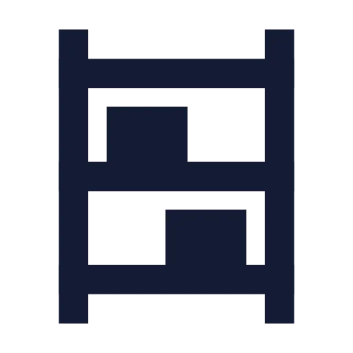Shelving Unit Icon in Solid Sharp style