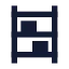 Shelvingunit icon with solid sharp style