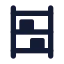 Shelvingunit icon with solid standard style