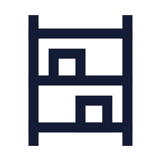 Shelving Unit Icon in Stroke Sharp style