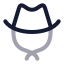 Sheriff icon with twotone rounded style