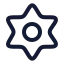 Sheriff icon with stroke rounded style