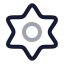 Sheriff icon with twotone rounded style
