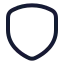 Shield icon with stroke rounded style