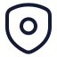 Shield icon with stroke rounded style