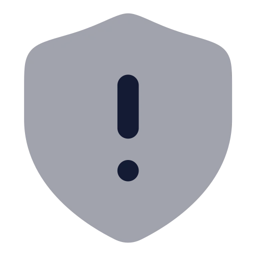 Shield Alert Icon in Bulk Rounded style