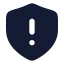 Shieldalert icon with solid rounded style