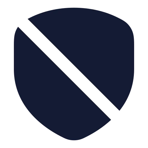 Shield Ban Icon in Solid Rounded style