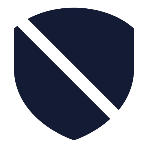 Shield Ban Icon in Solid Sharp style