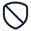 Shieldban icon with stroke rounded style